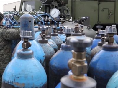 Военные медики снова помогли кислородом