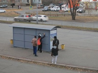 В Абакане камеры поймали уличного художника-хулигана 