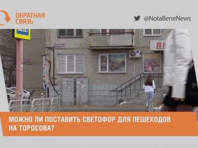Можно ли поставить светофор для пешеходов на Торосова?