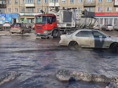 Черногорск тонет в лужах 