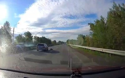 Массовое ДТП из-за бобра: абаканцы встали в пробку этим утром