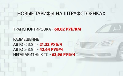 Тарифы на штрафстоянках с этого года повышаются почти на 6%