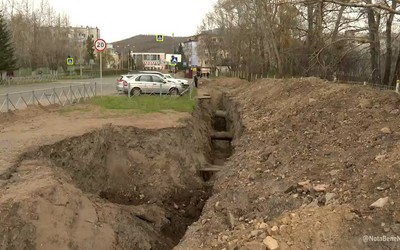Жители Сорска недовольны траншеей на улице Кирова