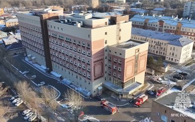 Из-за пожара в ресбольнице в Абакане эвакуировали людей