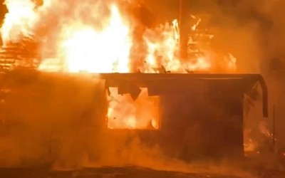 Крупный пожар тушили в Абакане