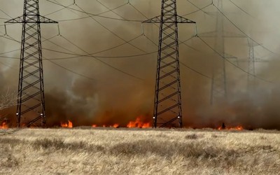 Крупный пал тушили в Бейском районе недалеко от Новокурска