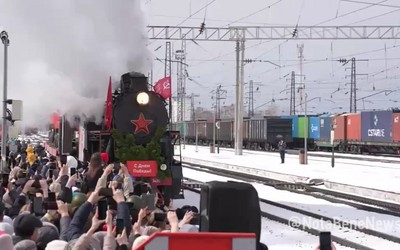 Стартовал Поезд Победы от КрасЖД