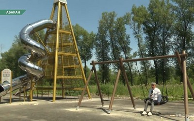 В зоне отдыха Абакана появилась вторая детская площадка 