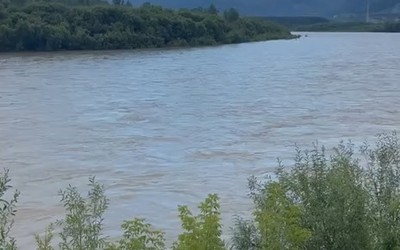 Уровень реки Абакан поднялся в Абазе из-за затяжных дождей