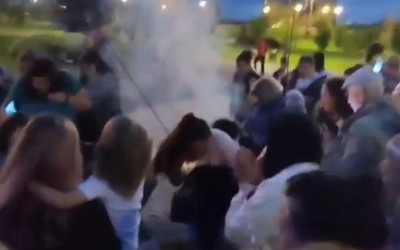 Фейерверк завалился и полетел в толпу людей в Красноярске