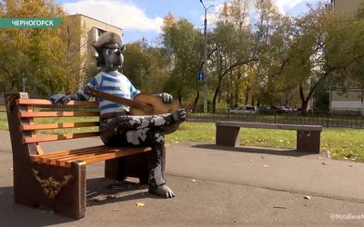Волка из «Ну, погоди!» в Черногорске перекрасят только весной