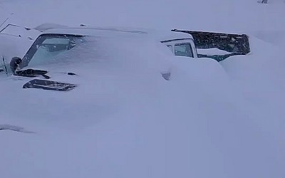 Приисковый завалило снегом 