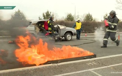 Спасатели Хакасии устроили реалистичную тренировку на скорость