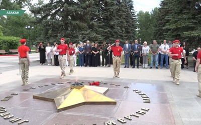 Акция памяти в Парке Победы Абакана