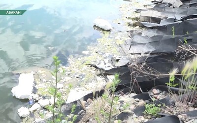 На пруду в Арбане так и не убрали мусор