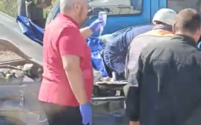На мосту в сторону Белого Яра серьезное ДТП