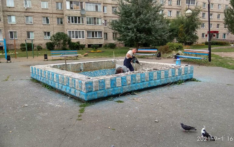 Фонтан в Комсомольском парке отремонтируют