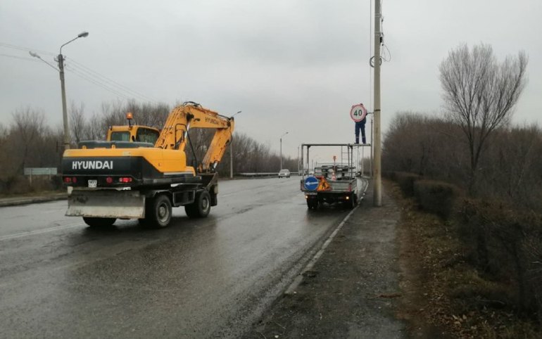 На абаканских путепроводах устанавливают ограничение 