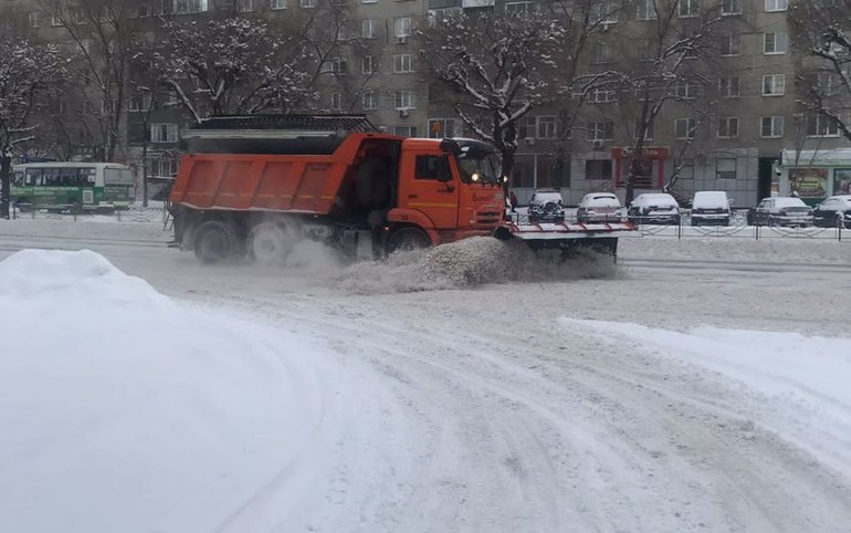 Снегопад, накрывший Абакан, самый мощный за сезон