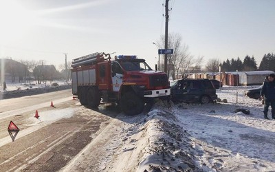 В ДТП с пожарной машиной в Абакане пострадали двое