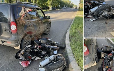 Пьяный бесправник на мопеде угодил в ДТП в Абакане 