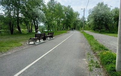 Видовые скамейки появились в абаканской зоне отдыха 