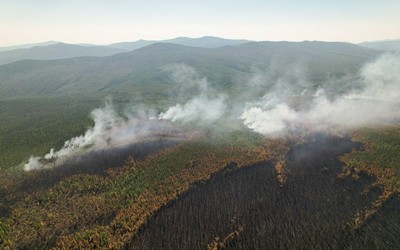 Парашютисты и десантники из Хакасии помогают тушить пожары в Тыве 