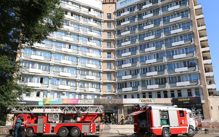 Учения по реальному происшествию провели в гостинице «Дружба»