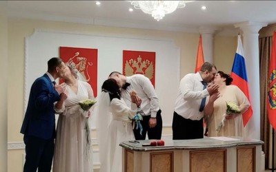 Тройная церемония бракосочетания прошла в Красноярске