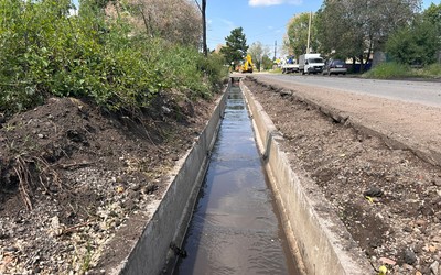 Новая ливневка по Советской в Черногорске почти готова