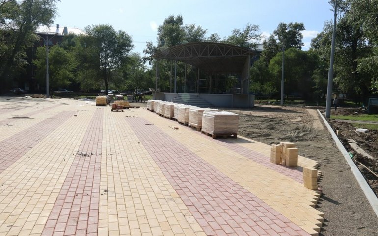 Работы в Черногорском парке завершат гораздо раньше срока