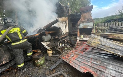 Два дачных домика и постройки сгорели в Саяногорске