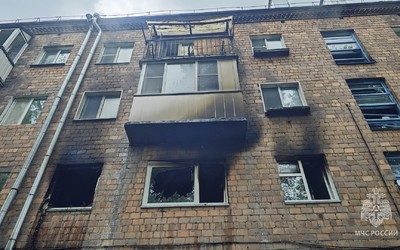 На Герцена, 21 в Абакане эвакуировали людей. Там сгорела квартира