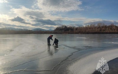 Устойчивый лёд в Хакасии сейчас только в северных и подтаёжных районах