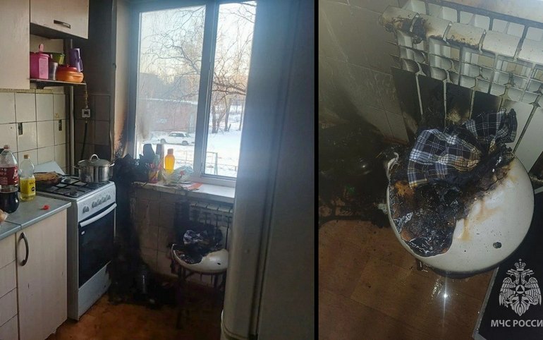 Черногорец тушил устроенный им пожар и получил ожоги