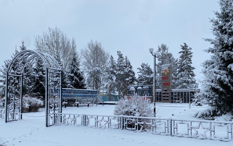По-зимнему снежный понедельник в Копьево