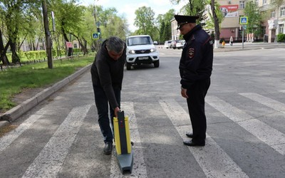 Разметка, нанесённая к 9 Мая в центре Абакана, не прошла проверку