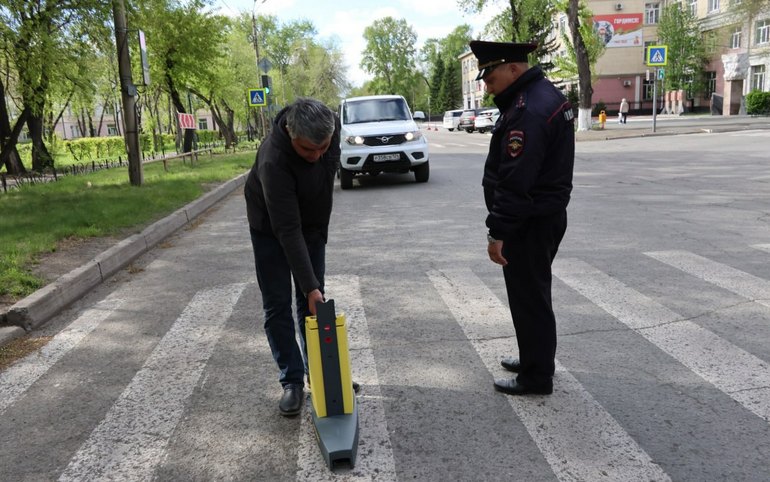 Разметка, нанесённая к 9 Мая в центре Абакана, не прошла проверку