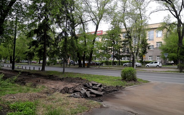 В Абакане начались новые работы по благоустройству проспекта Ленина