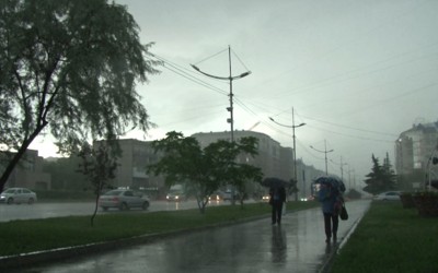 Сильная жара принесла в Хакасию дожди, грозы, ветер