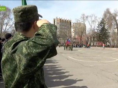 Репетиция парада Победы в Абакане