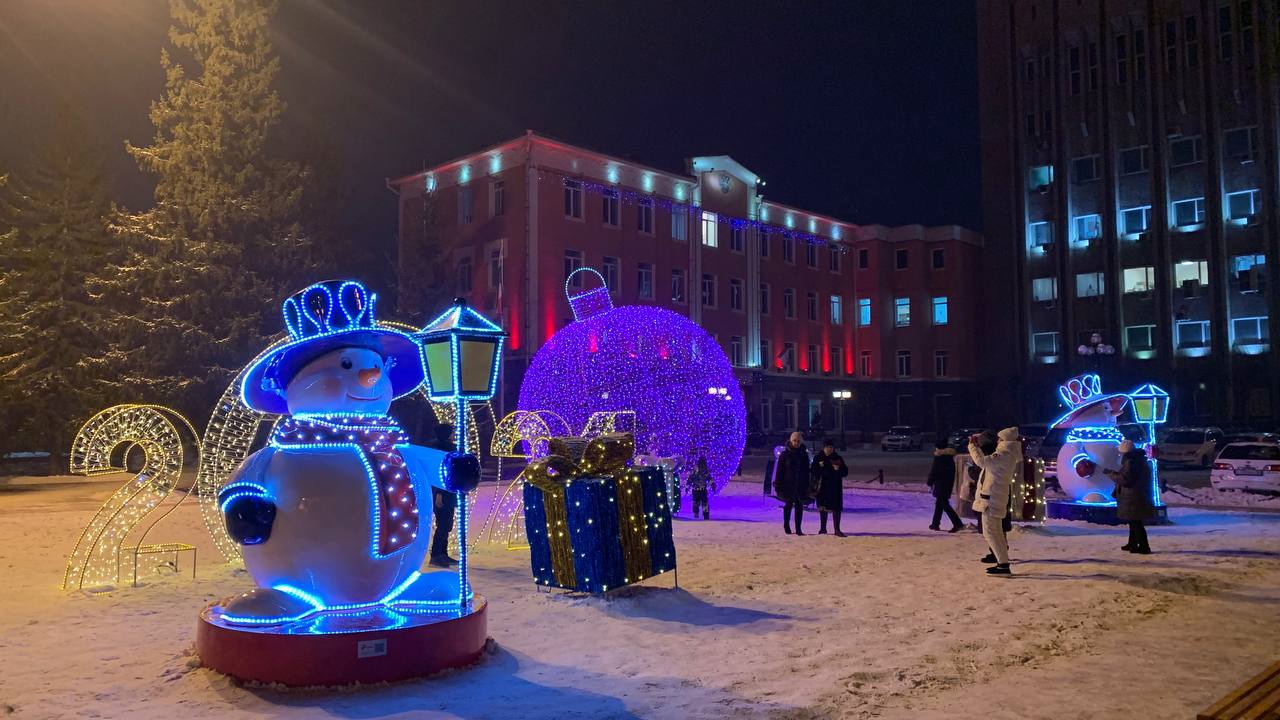 Преображенский парк Абакан зимой